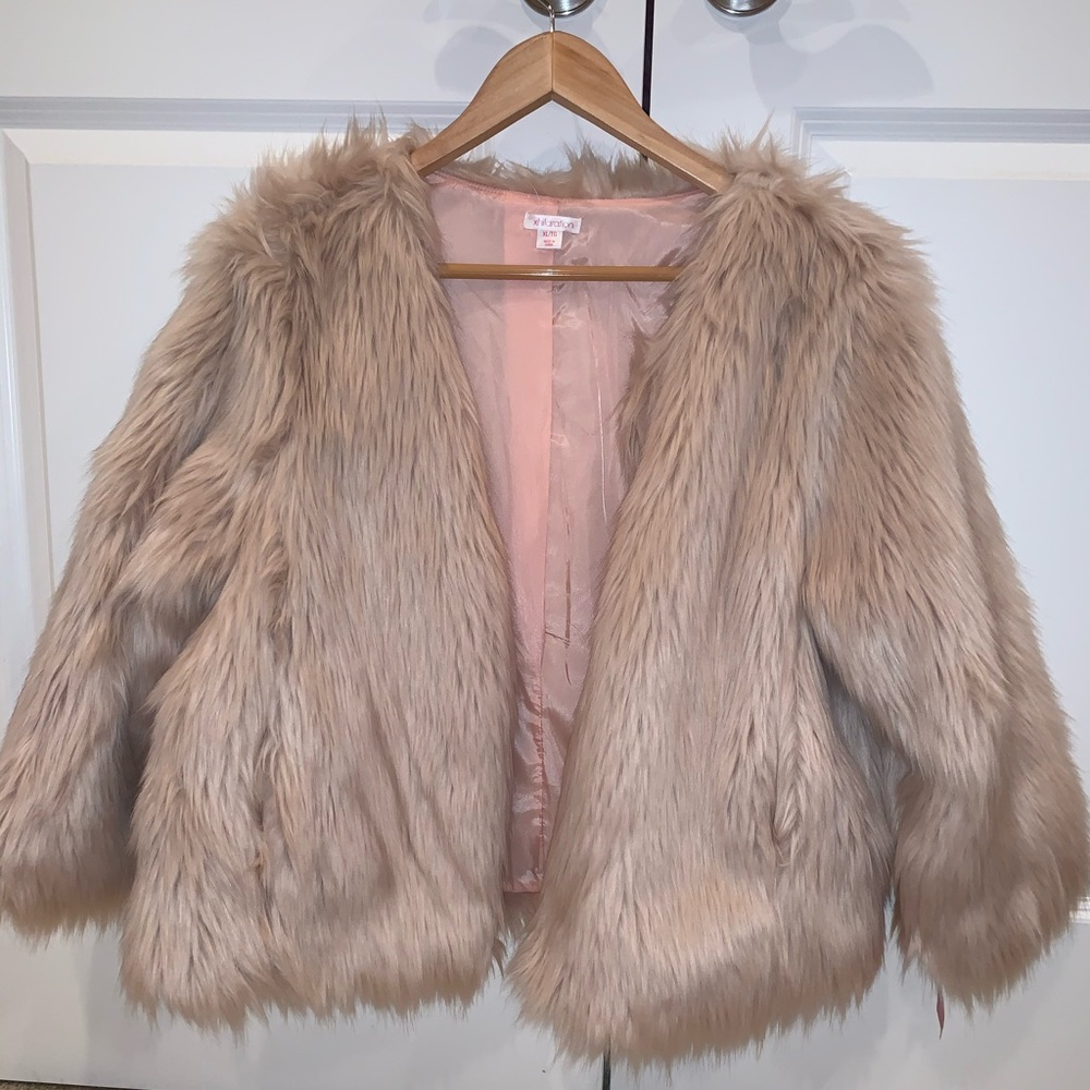 Blush Faux Fur Coat